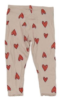 Světlerůžové legíny se srdíčky Primark
