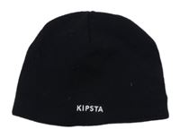 Černá pletená funkční čepice s logem KIPSTA