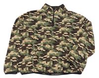 Army fleecová oversize mikina s vreckom