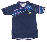 Tmavomodré športové tričko s pruhy - Ballymoney R.F.C.