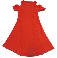 Červené šaty s prestrihmi Primark
