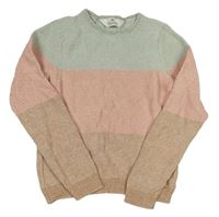 Svetlošedá -ružovo-béžový sveter H&M