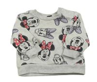 Svetlosivá melírovaná mikina s Minnie a Daisy Primark