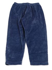 Tmavomodré zamatové tepláky Petit Bateau