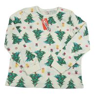 Nové - Smetanové triko se stromky a dárky PatPat