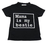 Černé tričko s nápisem