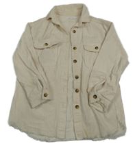 Smotanová menšestrová košeľová bunda Zara