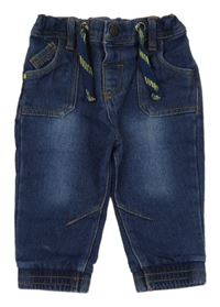 Tmavomodré teplákové cuff rifle Ergee