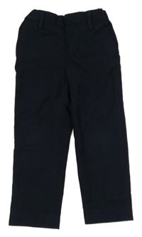 Tmavomodré vlněné slavnostní chino kalhoty H&M
