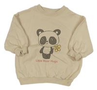 Béžová oversize mikina s pandou Next