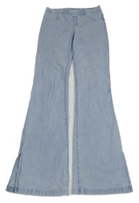 Světlemodré flare tregíny riflového vzhledu H&M