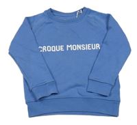 Modrá mikina s nápisom