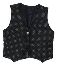 Černá vzorovaná slavnostní vesta
