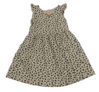 Béžové vzorované bavlnené šaty H&M