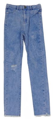 Modré skinny rifle s prošoupáním River Island