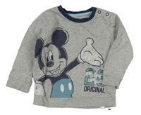 Sivá melírovaná ľahká mikina s Mickeym George