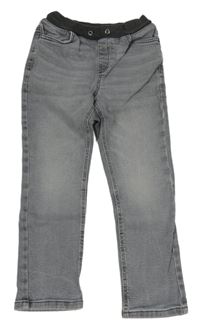 Sivé skinny rifle s úpletovým pasom Next