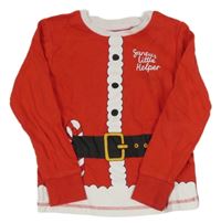 Červené pyžamové triko - Santa George