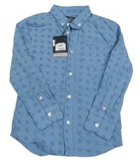 Nové - Modrá vzorovaná košeľa Ben Sherman