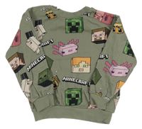 Khaki mikina s Minecraft H&M