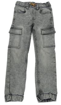 Šedé melírované cuff rifle s kapsami Kiki&Koko