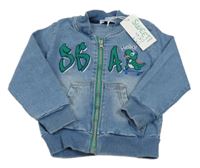 Nové - modrá rifľová bunda s dinem