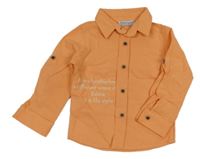 Oranžová košile s nápisy 