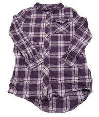 Fialová kostkovaná halenka Dopodopo