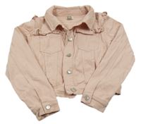 Svetloružová crop bunda s volánikmi Monsoon