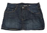 Tmavomodrá rifľová sukňa H&M