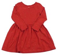 Červené šaty so srdiečkami H&M