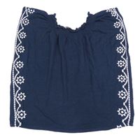 Tmavomodrá tunika s bielým vzorom