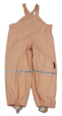 Meruňkové nepromokavé laclové kalhoty Lupilu