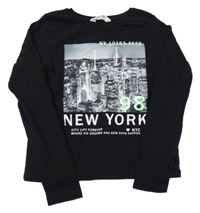 Čierne tričko s městem H&M