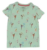 Mátové tričko s gymnastkami M&S