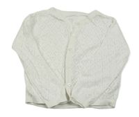 Biely prepínaci sveter so srdiečkami Matalan