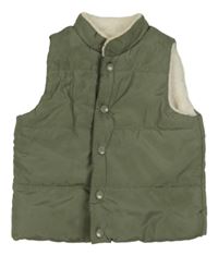 Khaki šušťáková zateplená vesta George