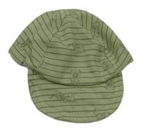 Khaki pruhovaná kšiltovka se zvířátky Ergee