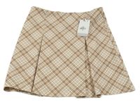 Nové - Béžovo-smotanová kockovaná sukňa Primark