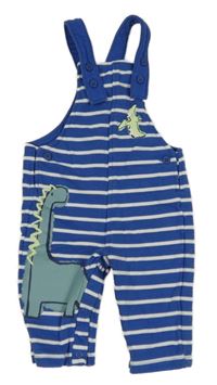 Tmavomodro-bílé pruhované laclové tepláky s diny M&S