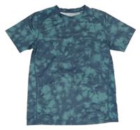 Zelené batikované funkční tričko H&M