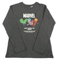 Antracitové triko se superhrdiny H&M