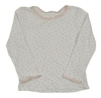 Bílo-růžové pyžamové triko s hvězdami Primark