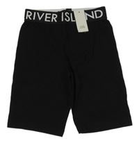 Nové - Čierne elastické kraťasy s logom River Island