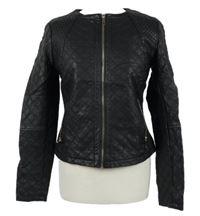 Dámska čierna koženková prešívaná bunda Atmosphere