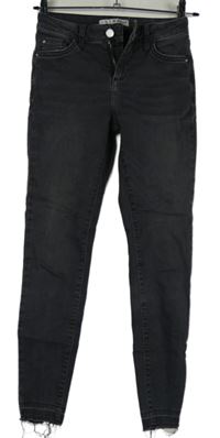 Dámske sivé skinny rifle Denim