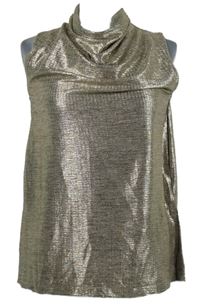 Dámská zlatá halenka s vodou Gallery 