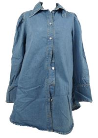 Dámské světlemodré riflové košilové šaty Asos 