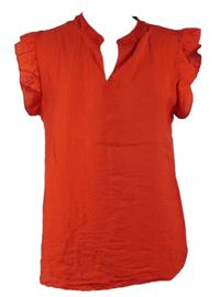 Dámska červená blúzka s volánikmi