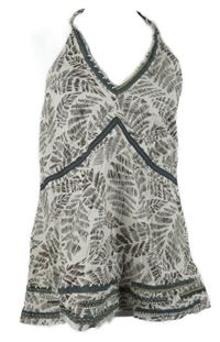 Dámsky hnedo-biely vzorovaný top s pruhmi Next